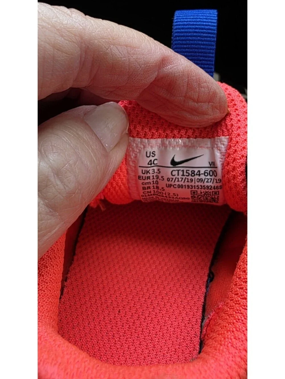Nike Air Max Toddler Size 4C CT1584-600 Sunset Pulse Black & Pink